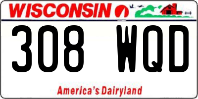 WI license plate 308WQD