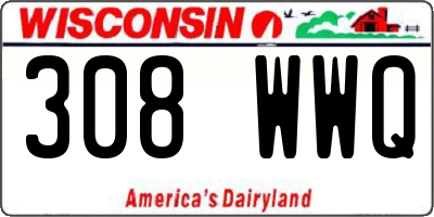 WI license plate 308WWQ
