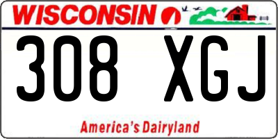 WI license plate 308XGJ