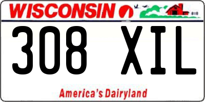 WI license plate 308XIL
