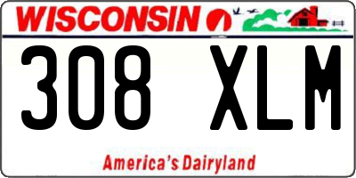WI license plate 308XLM