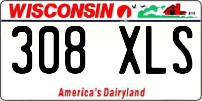 WI license plate 308XLS