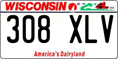 WI license plate 308XLV