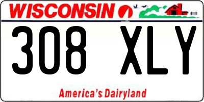 WI license plate 308XLY