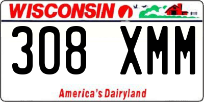 WI license plate 308XMM