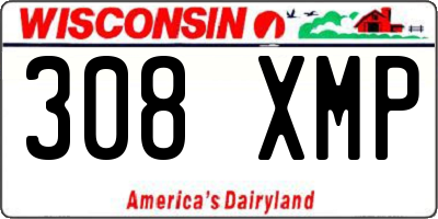 WI license plate 308XMP