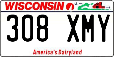 WI license plate 308XMY