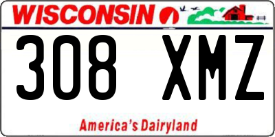 WI license plate 308XMZ