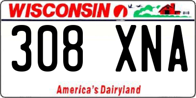 WI license plate 308XNA