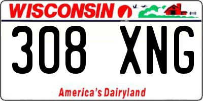 WI license plate 308XNG