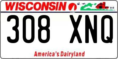 WI license plate 308XNQ