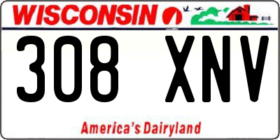 WI license plate 308XNV