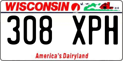 WI license plate 308XPH