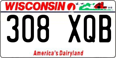 WI license plate 308XQB