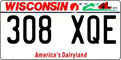 WI license plate 308XQE