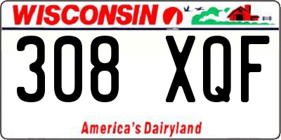 WI license plate 308XQF