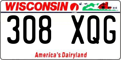 WI license plate 308XQG