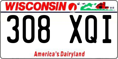 WI license plate 308XQI