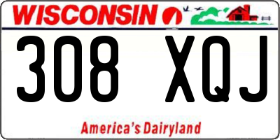 WI license plate 308XQJ