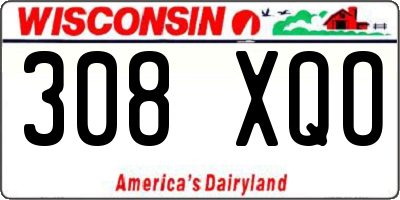 WI license plate 308XQO