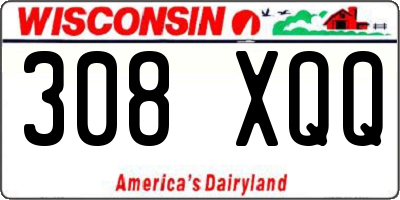 WI license plate 308XQQ