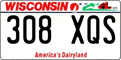 WI license plate 308XQS