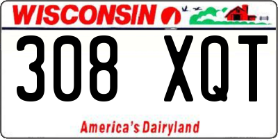 WI license plate 308XQT