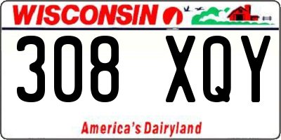 WI license plate 308XQY