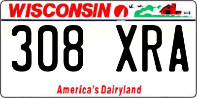 WI license plate 308XRA