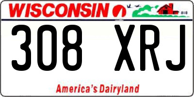 WI license plate 308XRJ