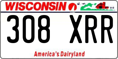 WI license plate 308XRR
