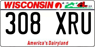 WI license plate 308XRU