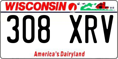 WI license plate 308XRV