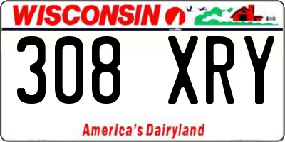 WI license plate 308XRY