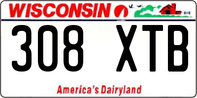 WI license plate 308XTB