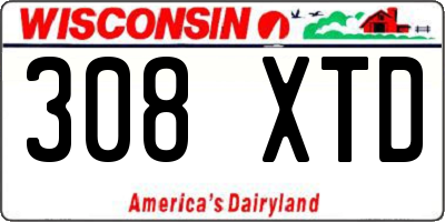 WI license plate 308XTD