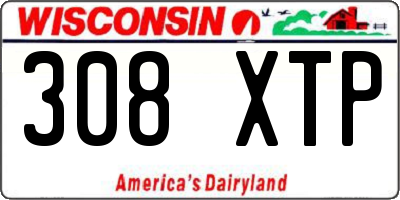 WI license plate 308XTP