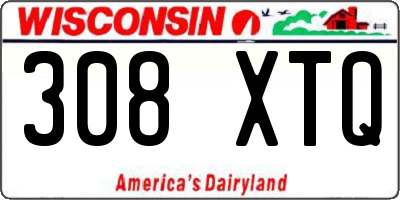 WI license plate 308XTQ