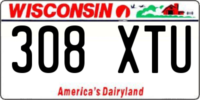 WI license plate 308XTU