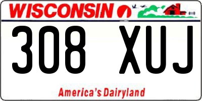 WI license plate 308XUJ