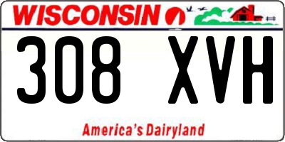 WI license plate 308XVH