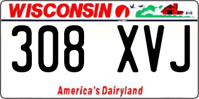 WI license plate 308XVJ