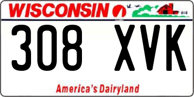 WI license plate 308XVK