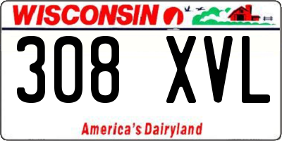 WI license plate 308XVL