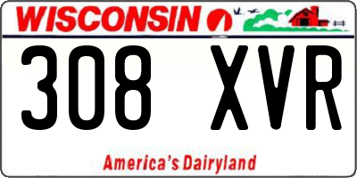 WI license plate 308XVR