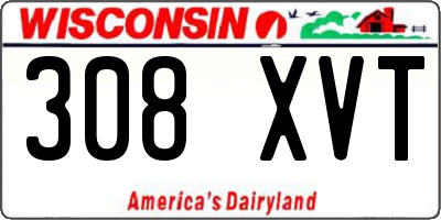 WI license plate 308XVT