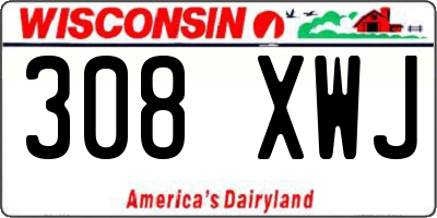 WI license plate 308XWJ