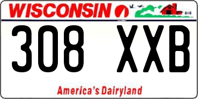 WI license plate 308XXB