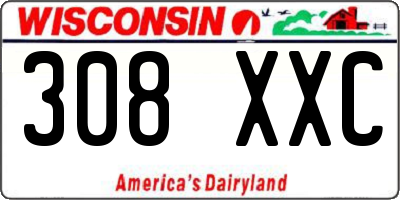 WI license plate 308XXC