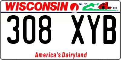 WI license plate 308XYB